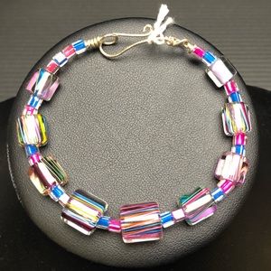 Glass bead bracelet.